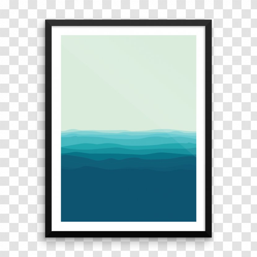 Picture Frames Turquoise Rectangle Sky Plc Font - Frame - Oceanographic Museum Transparent PNG