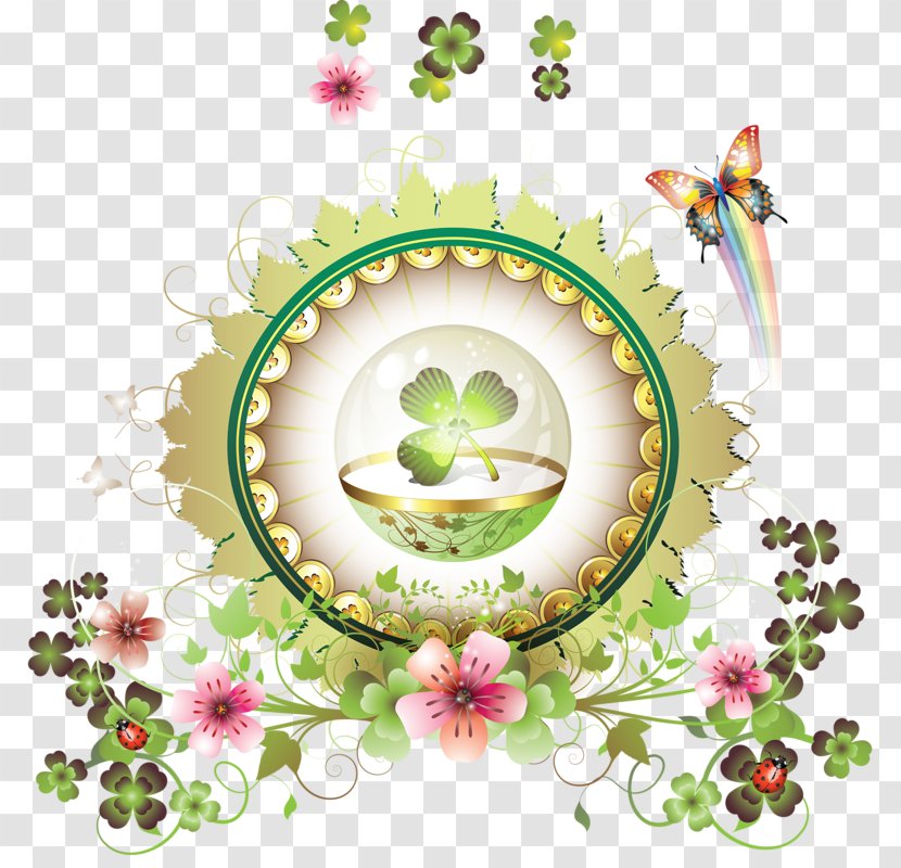 Four-leaf Clover Saint Patrick's Day Luck Clip Art - Drawing Transparent PNG