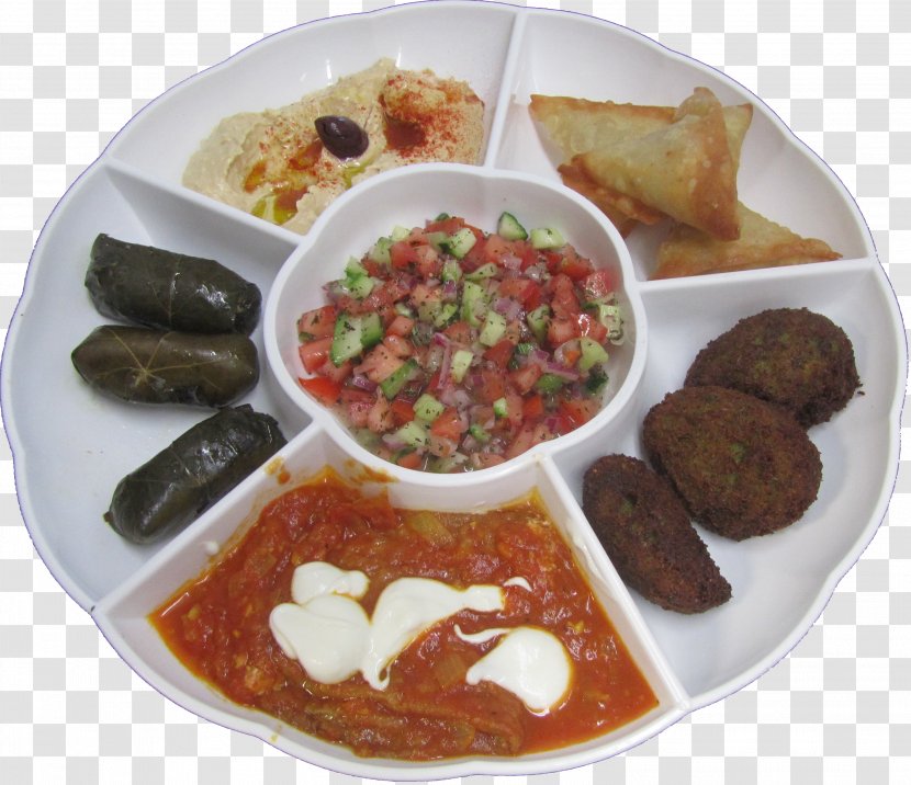 Indian Cuisine Full Breakfast Falafel Meze Middle Eastern - Vegetarian Food Transparent PNG