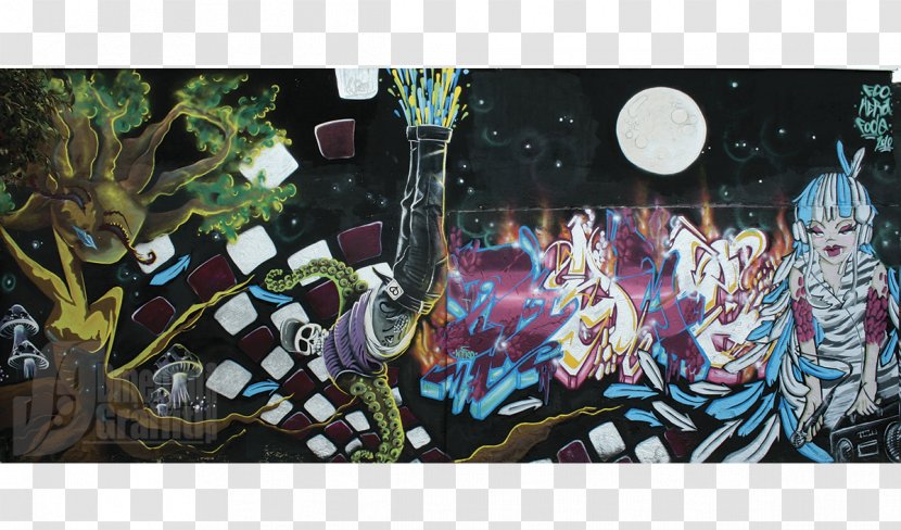 Painting Graffiti Mural Modern Art Poster - Space Transparent PNG