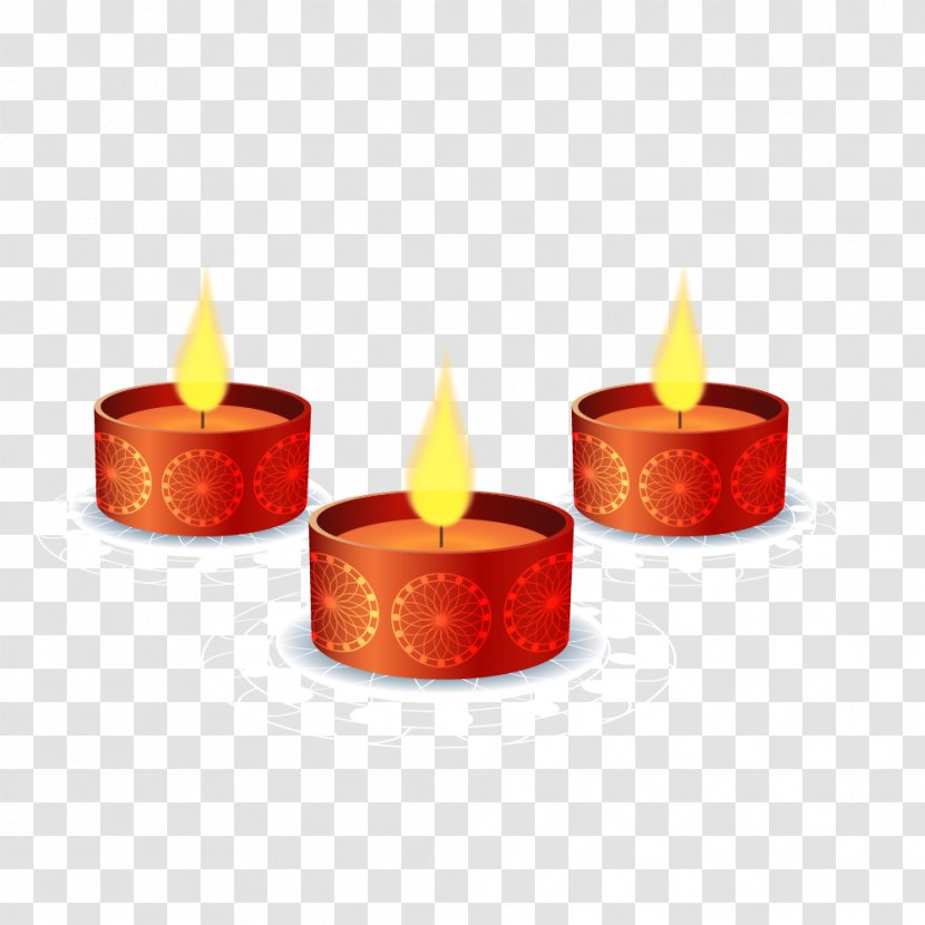 Candle Red Lamp Blue - Flameless - The Eid Transparent PNG
