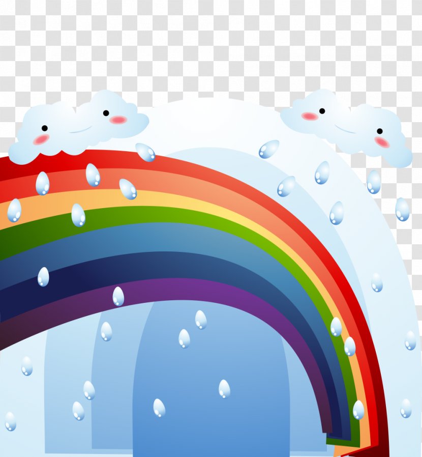 Rain Royalty-free Illustration - Cartoon - Hand-painted Rainbow Transparent PNG