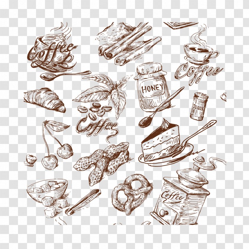 Food Sketch Stickers Messages Sticker-4 - Foods Cartoon Sketch Png - Free  Transparent PNG Clipart Images Download