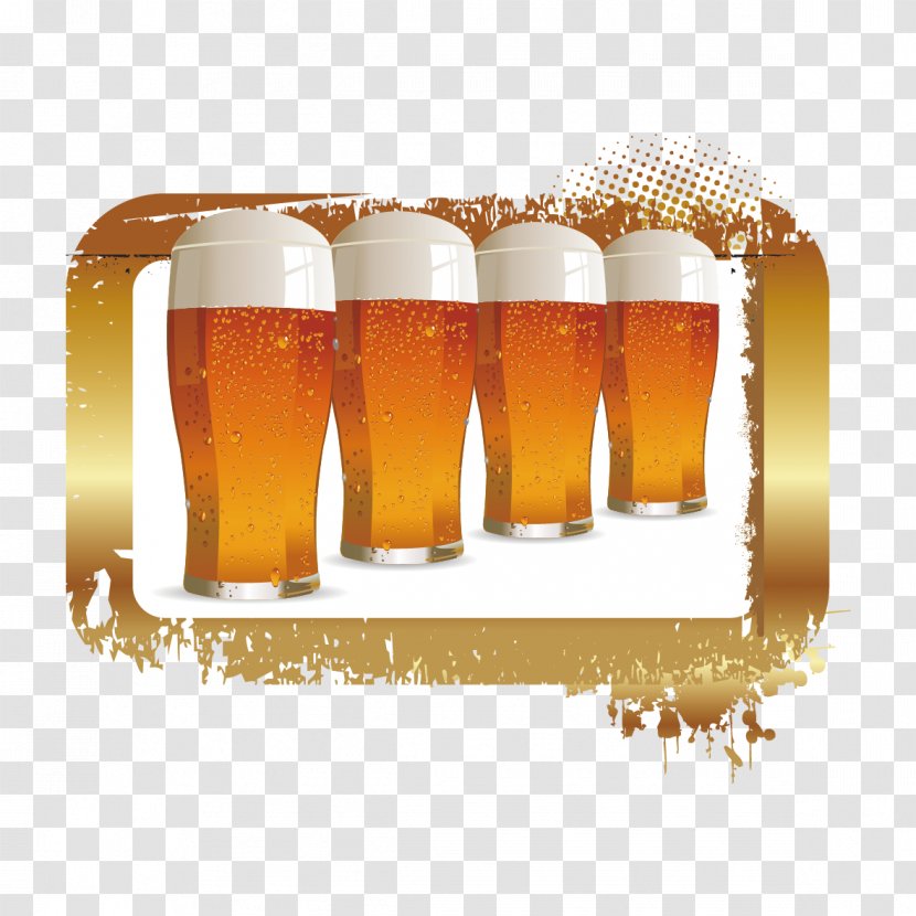 Poster Free Beer - Glass - Vector And Watercolor Transparent PNG