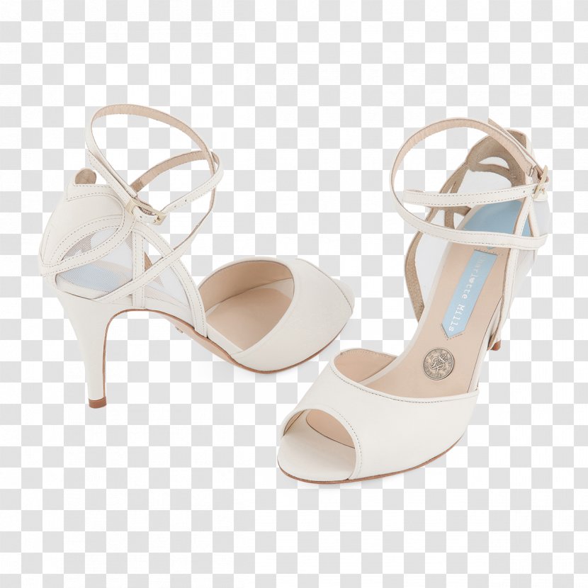 The White Collection Wedding Shoes Sandal Charlotte Mills Bridal - Shoe - Leather Transparent PNG