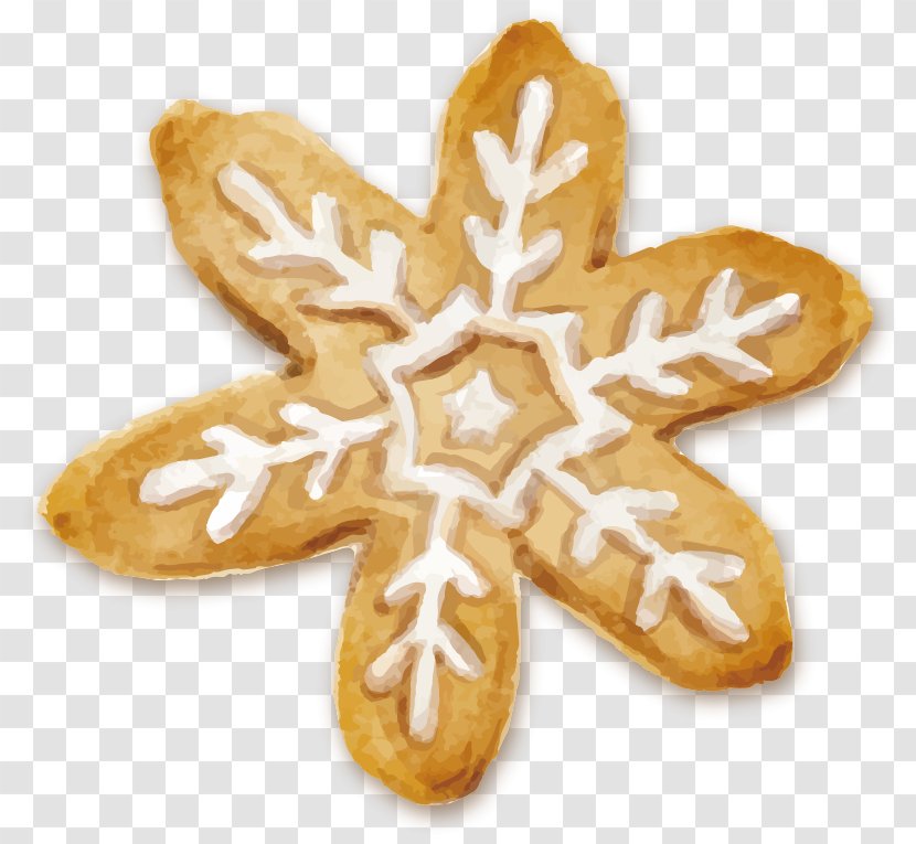 Cookie Christmas Biscuit Watercolor Painting - Sugar - Snowflake Cookies Transparent PNG