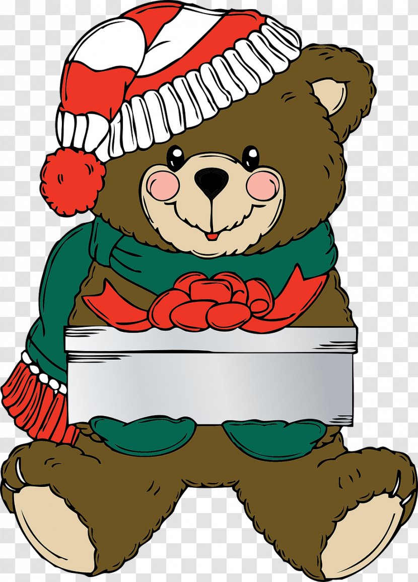 Christmas Bears Clip Art - Silhouette - Lovely Bear Transparent PNG