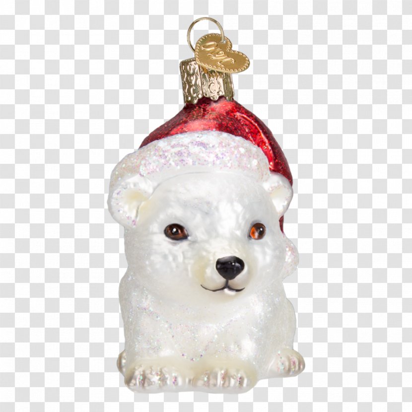 Christmas Ornament Santa Claus Decoration Polar Bear - Tinsel - Hand-painted Hat Transparent PNG
