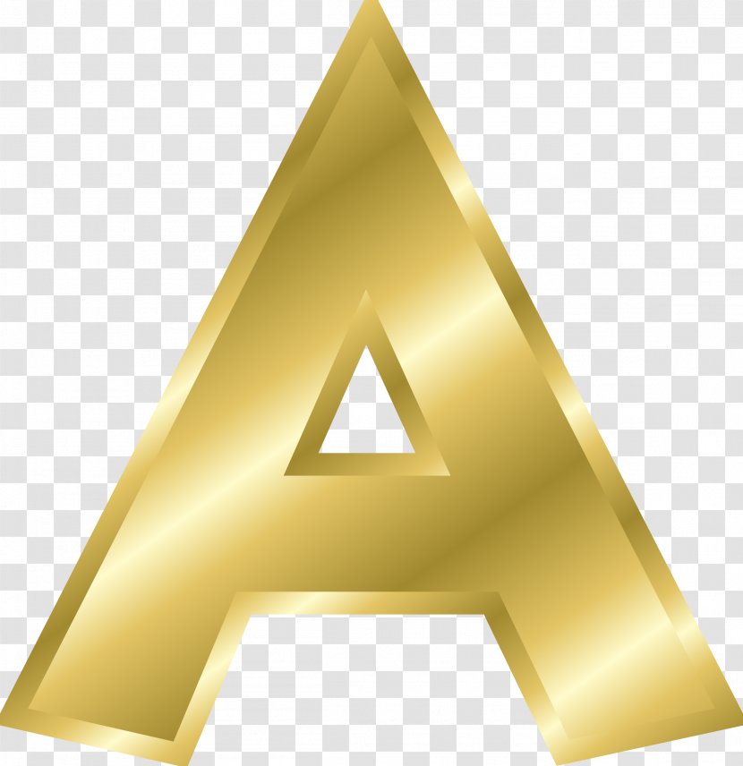Letter Case Alphabet Clip Art - English - Gold Image Transparent PNG