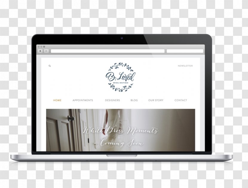 B. Loved Bridal Boutique Digital Marketing Web Design Cement - Brand - Mock Up Website Transparent PNG