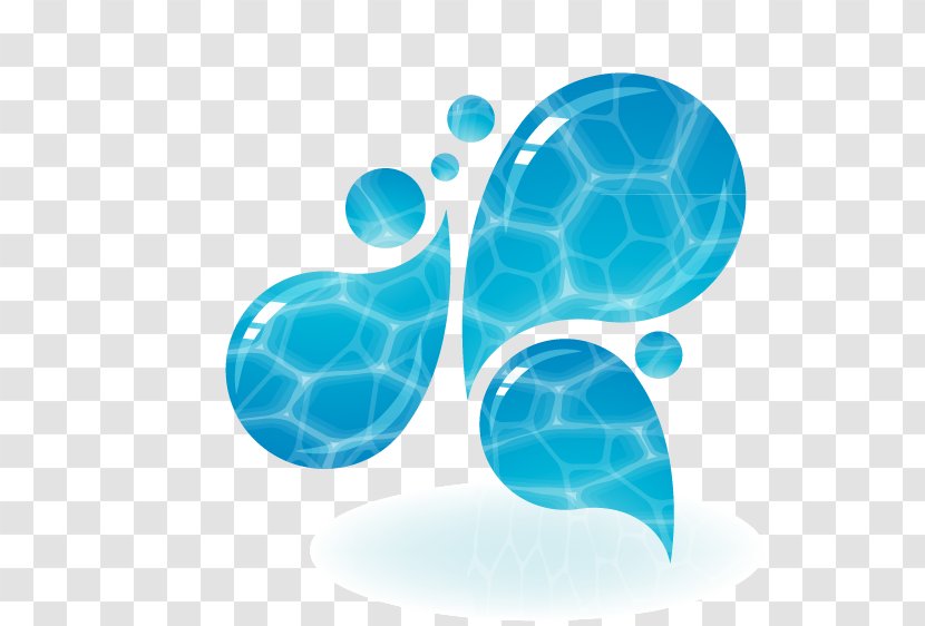 Water Illustration - Blue - Creative Drops Transparent PNG