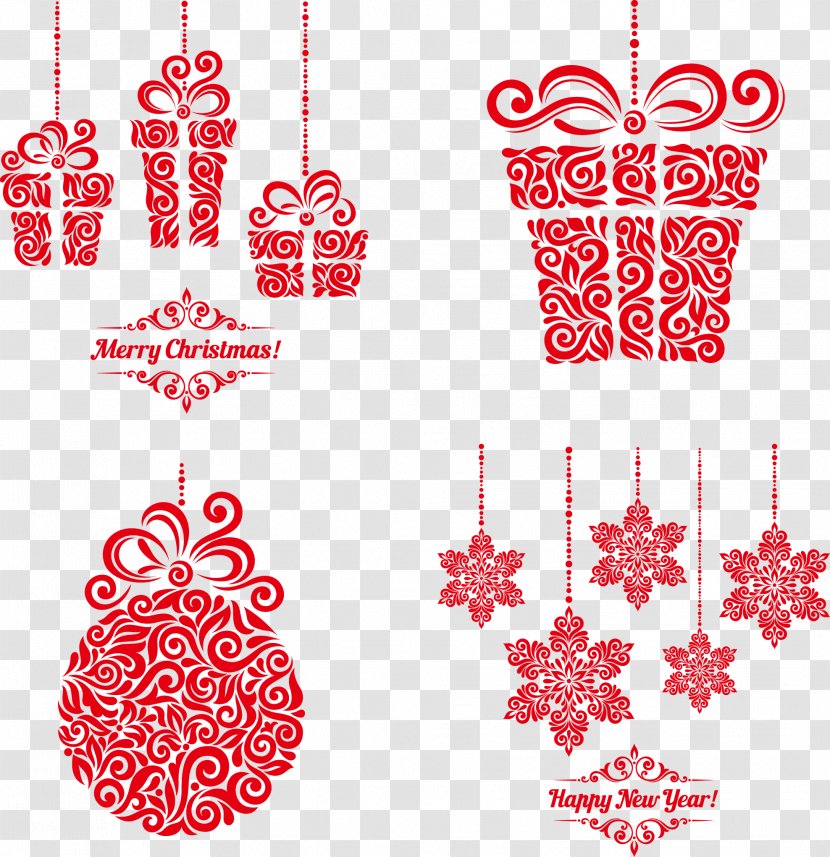 Christmas Snowflake Pattern - Heart - Background With Snowflakes Transparent PNG