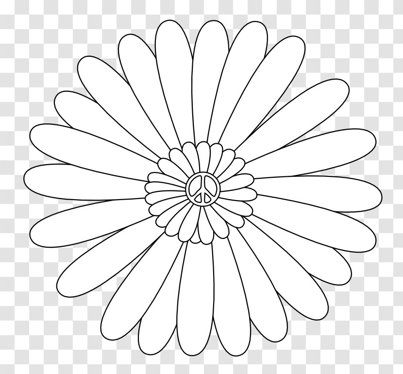 Pop Art Line - Cut Flowers - Flower Tattoos Black And White Transparent PNG