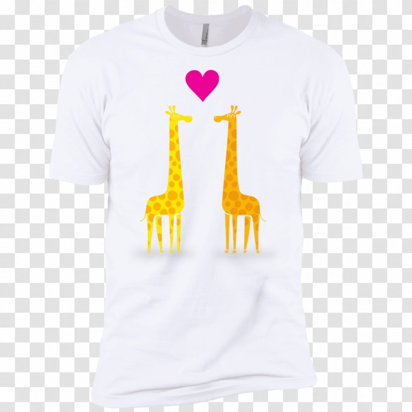 T-shirt Giraffe Sleeve Neck Transparent PNG