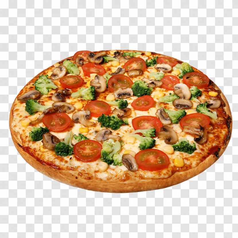 Pizza Fast Food Breakfast Buffet - Mushrooms And Broccoli Taste Tomato Transparent PNG