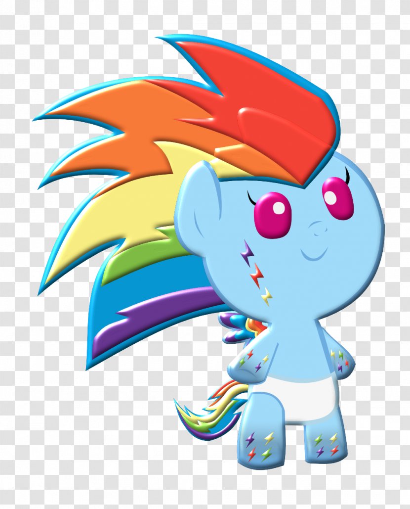 Rainbow Dash Pinkie Pie Pony Rarity Applejack - Artwork - Babby Power Ponies Transparent PNG