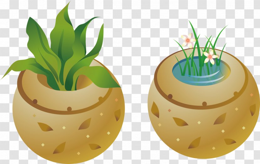 Flowerpot Symbol Icon - Silhouette - Pots Of Plants Transparent PNG
