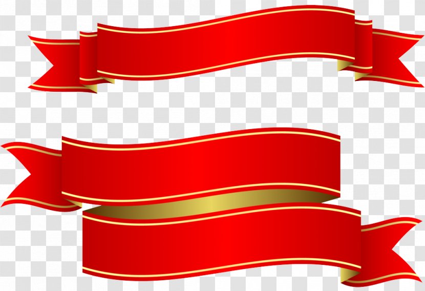 Ribbon - Web Banner - Red Transparent PNG
