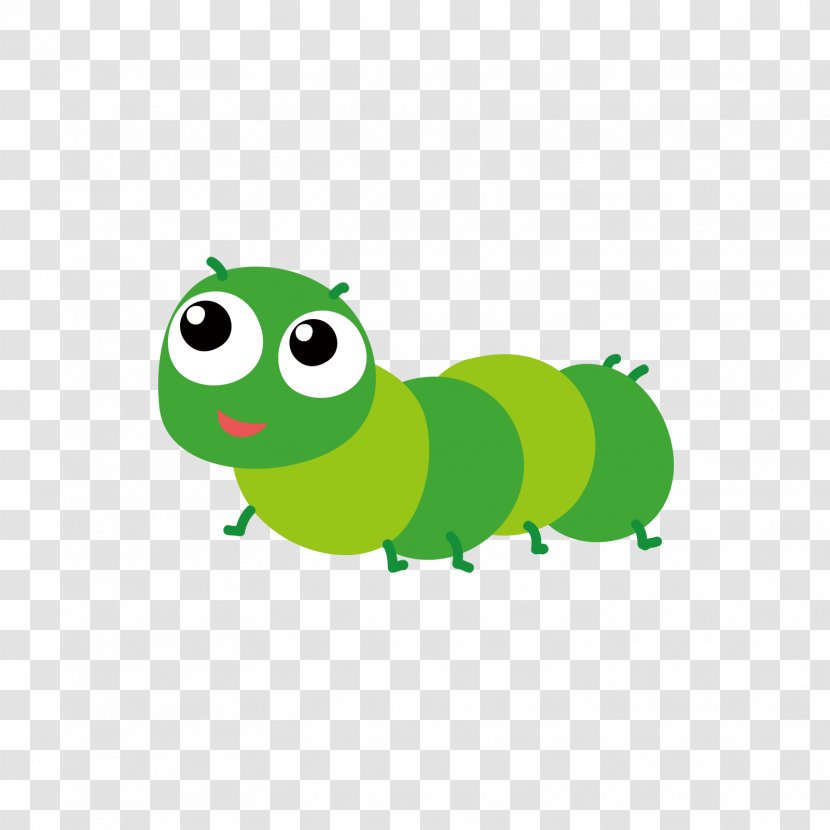 Insect Euclidean Vector Icon - Cartoon - Green Caterpillar Transparent PNG