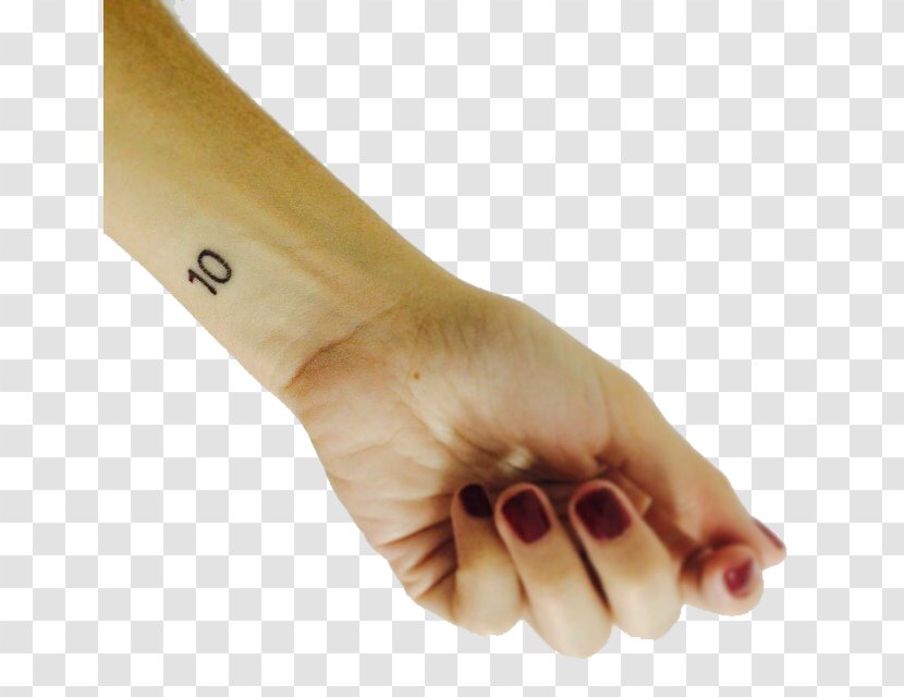 Tattoo Nail Number The Yellow World Hand Model - Personal Identification Transparent PNG