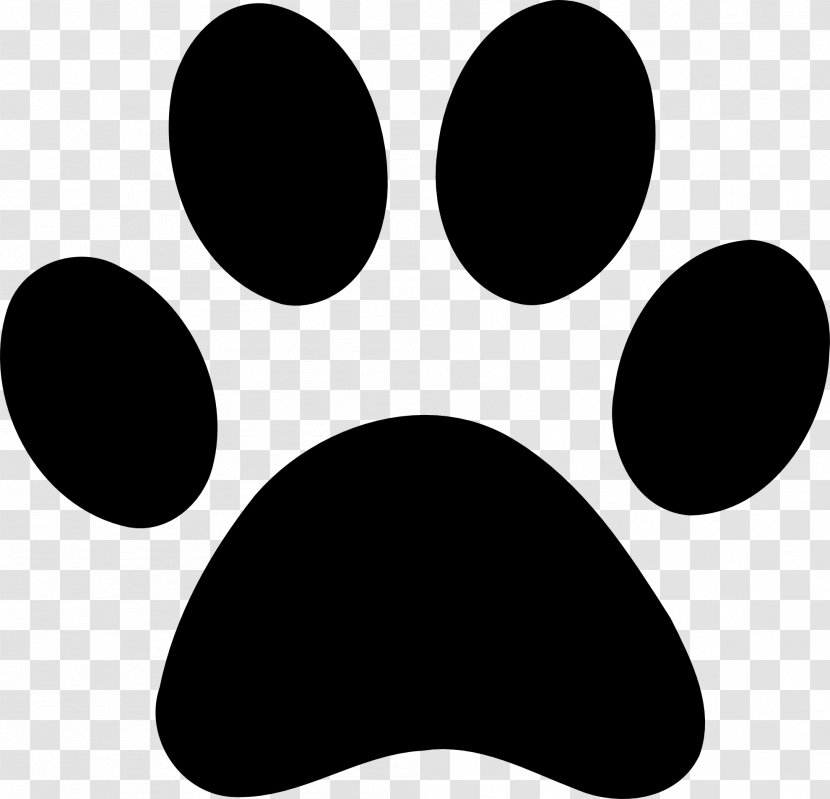 Paw Bear Cat Clip Art - Black And White - Claw Clipart Transparent PNG