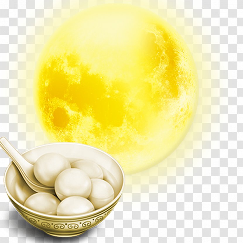 Tangyuan Lantern Festival Moon - Egg - With Dumplings Transparent PNG