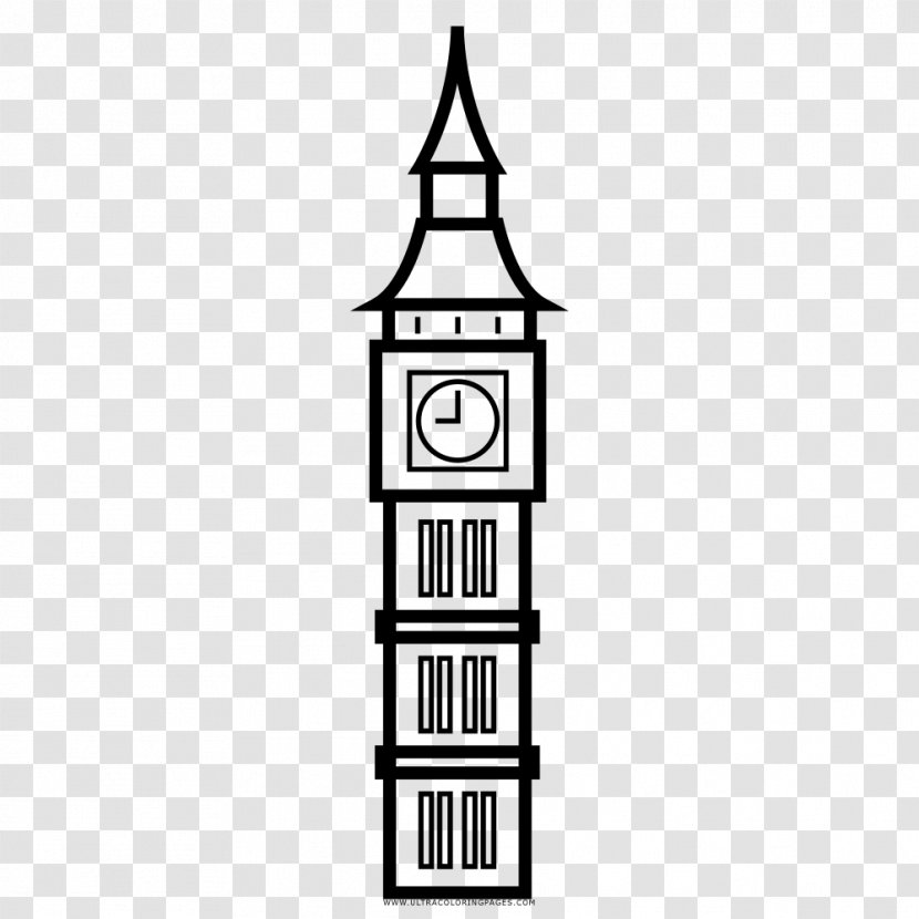 Big Ben Clock Tower Drawing Coloring Book Transparent PNG