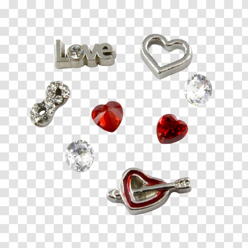 Earring Locket Valentine's Day Charm Bracelet Necklace - Glass - Promotions Transparent PNG