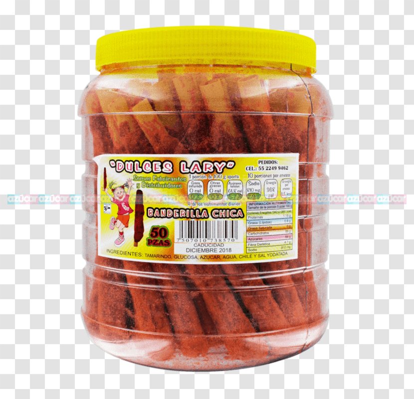 Chile Banderilla Cocada Sugar Stick Candy - Pickling Transparent PNG