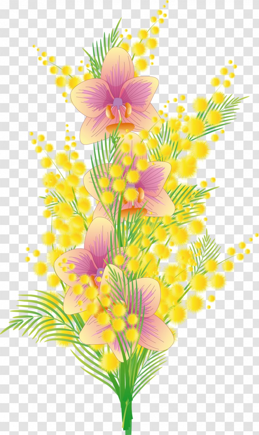 Floral Design Mimosa Salad - Alstroemeriaceae - Flower Transparent PNG