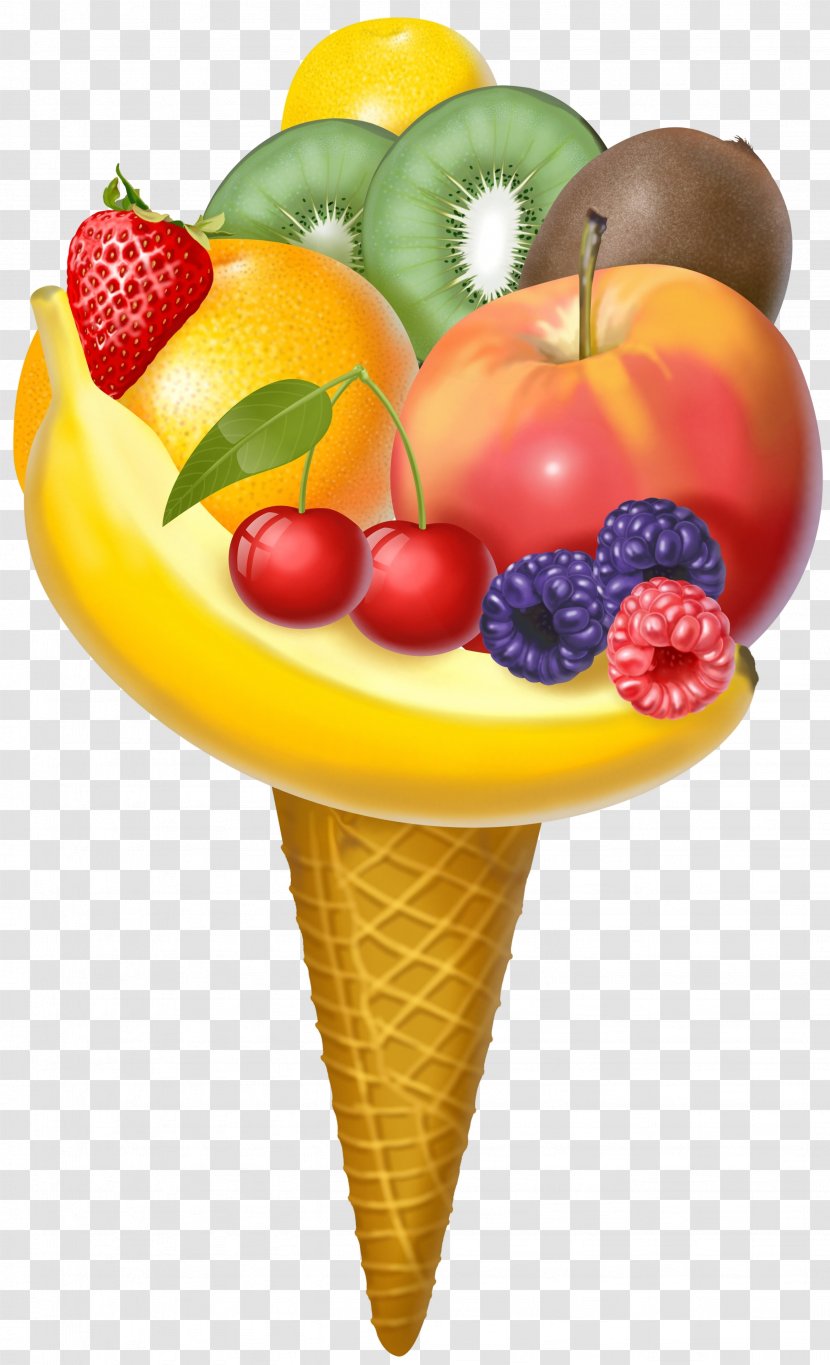 Ice Cream Cones Sundae Juice Fruit - Pomegranate Transparent PNG