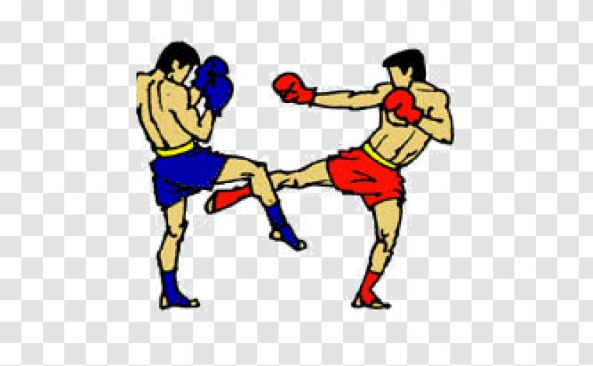 Kick Muay Thai Knee Boxing Clinch Fighting - Cartoon Taekwondo Transparent PNG
