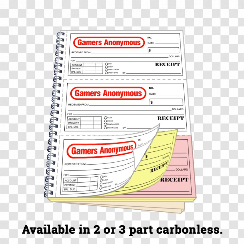 Receipt Invoice Notebook - Book - Spiral Wire Transparent PNG