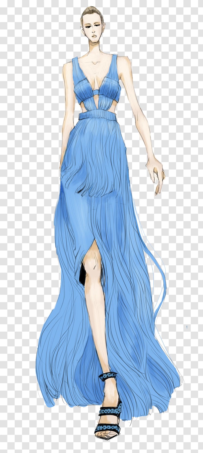 Gown Fashion Design Dress - Cartoon - High-end Women's Illustration Transparent PNG