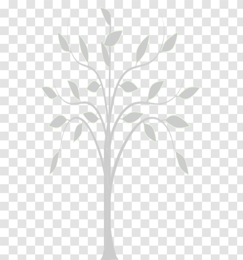 Twig Plant Stem Leaf White Font - Monochrome - Mall Promotions Transparent PNG
