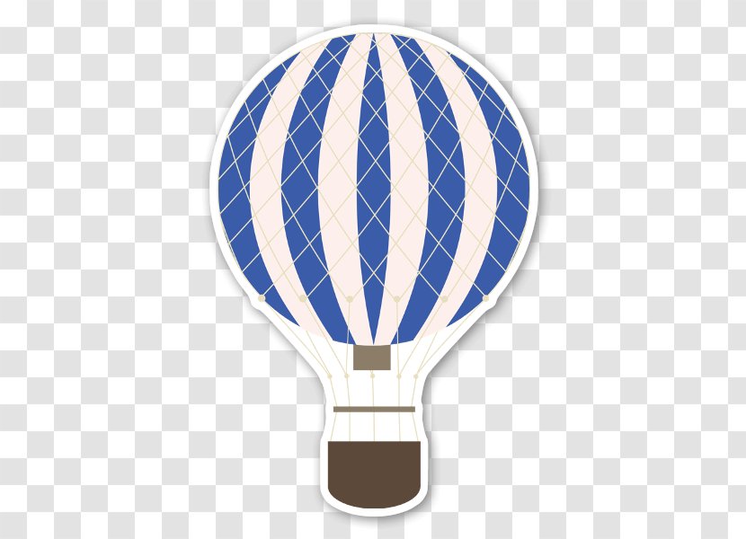 Sticker Hot Air Balloon Paper Label - Blue-hot-air-balloon Transparent PNG