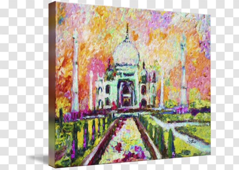 Taj Mahal Oil Painting Art Acrylic Paint - Knife Transparent PNG