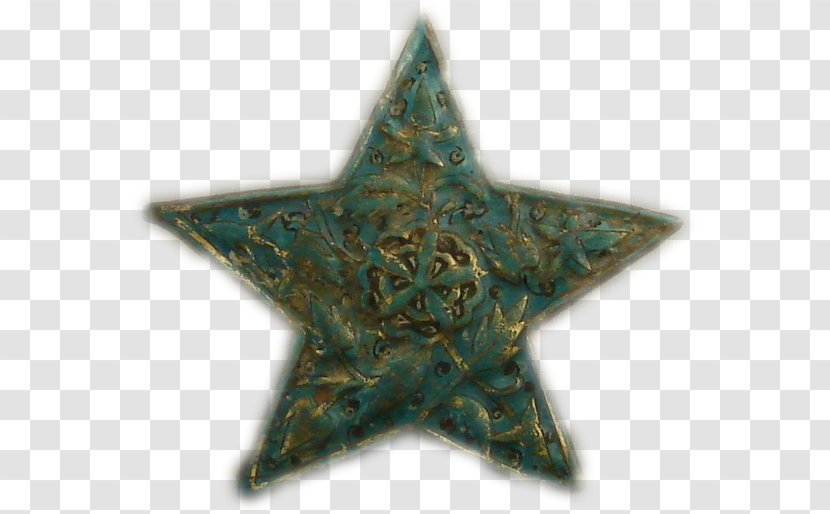 Turquoise Teal Christmas Ornament Star - Ceramics Transparent PNG