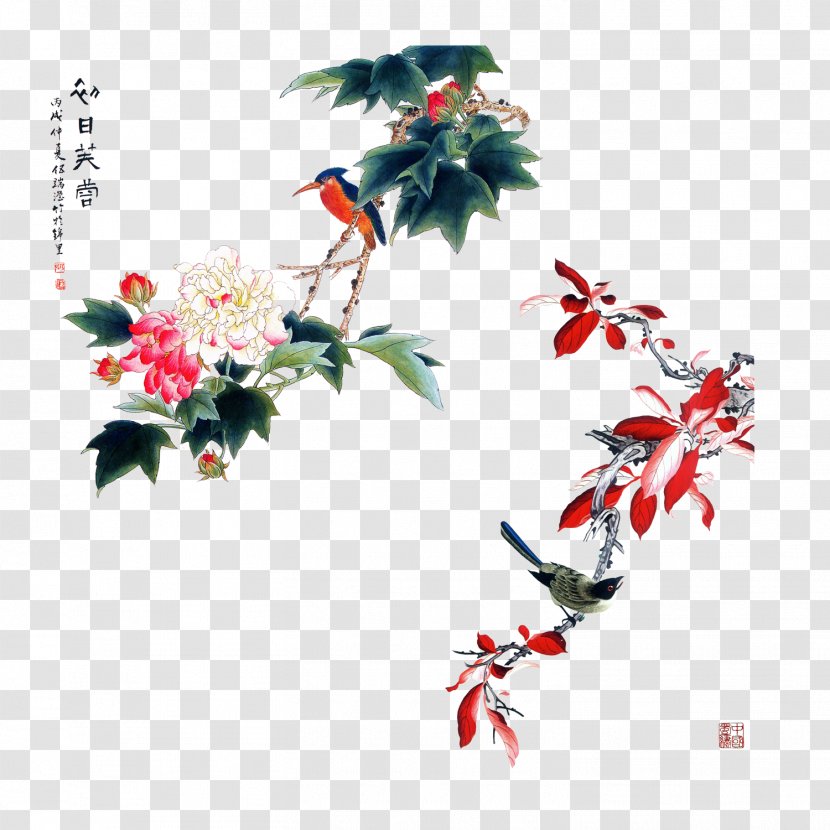 Gongbi Chinese Painting Ink Wash - Flora - EDC Transparent PNG