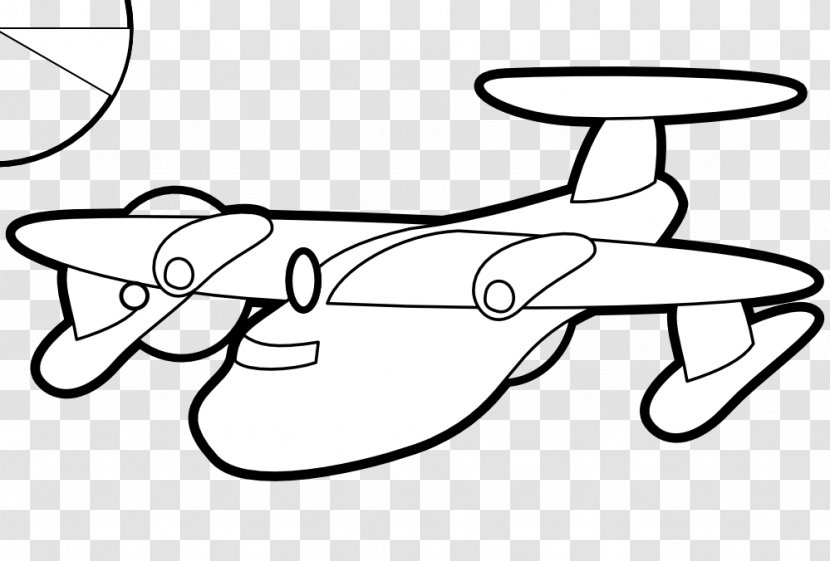 Airplane Aircraft Clip Art - Area - Black And White Pictures Transparent PNG