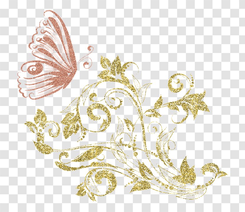 Butterfly Effect Gold - Flower Transparent PNG