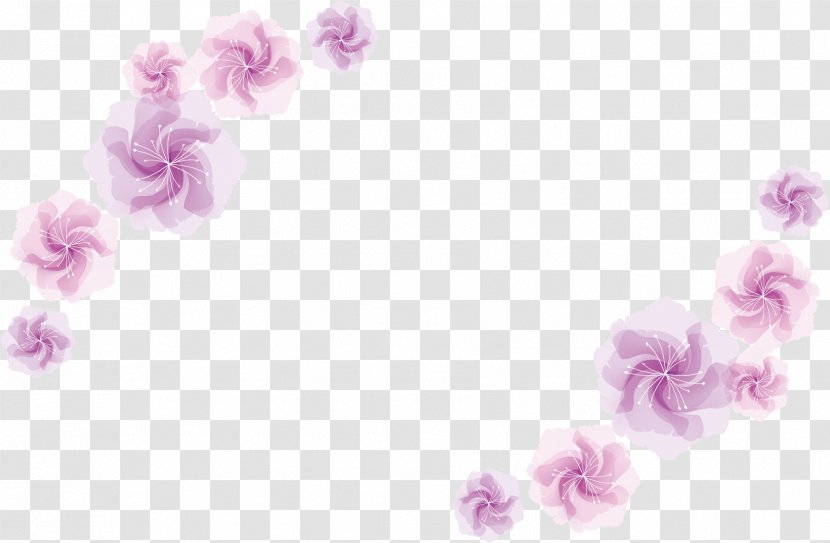 Motif Purple Pattern - Flower Transparent PNG