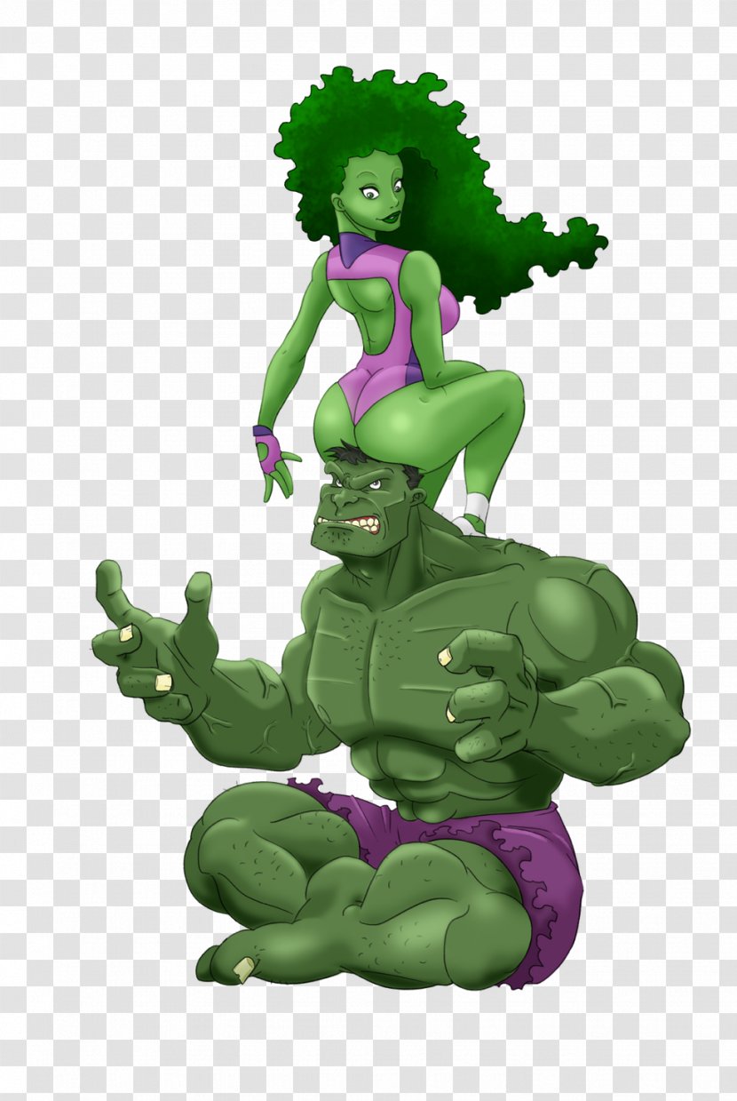 Cartoon Figurine Legendary Creature Superhero - She Hulk Transparent PNG