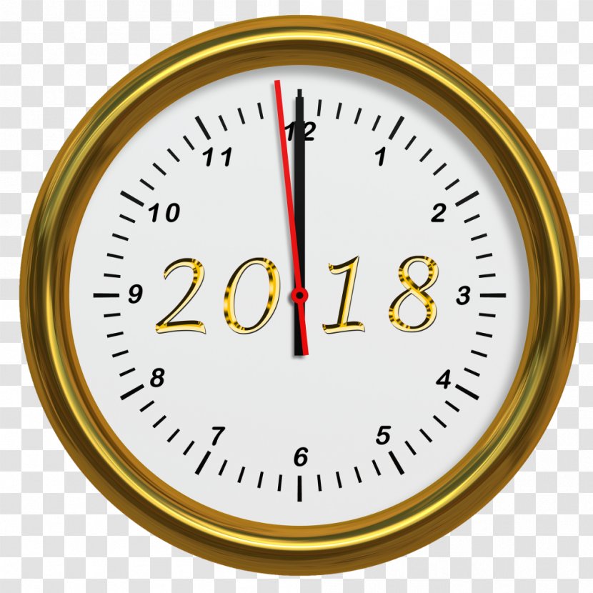 New Year's Day Wish Resolution Eve - Measuring Instrument - Year Clock Transparent PNG