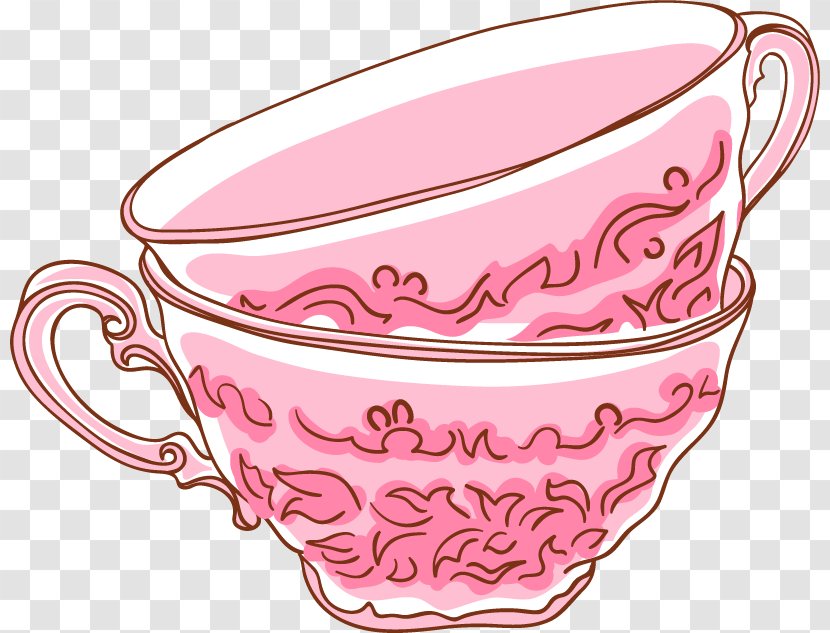 Teacup Coffee Cup Teaware - Pink Cute Cartoon Princess Fan Tea Transparent PNG