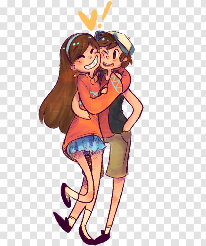 Mabel Pines Dipper Bill Cipher Drawing Animated Cartoon - Gravity Falls Transparent PNG