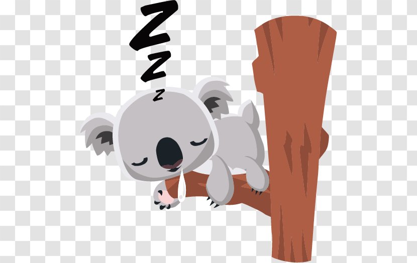 Koala Bear Cartoon Clip Art - Frame - Sleeping In A Tree Vector Transparent PNG