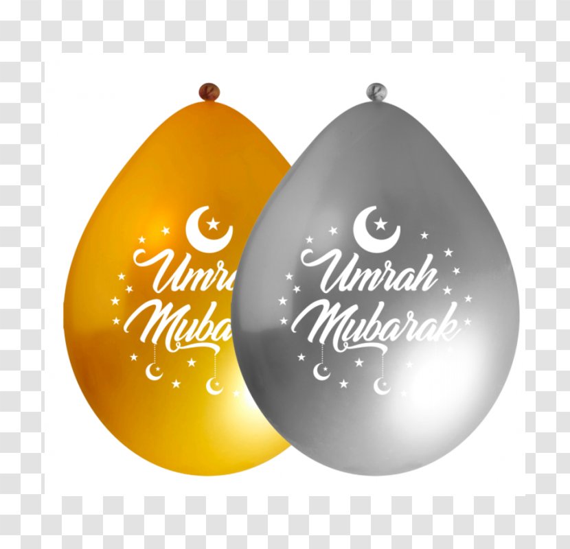 Eid Mubarak Umrah Toy Balloon Al-Fitr Al-Adha - Gold - Silver Transparent PNG