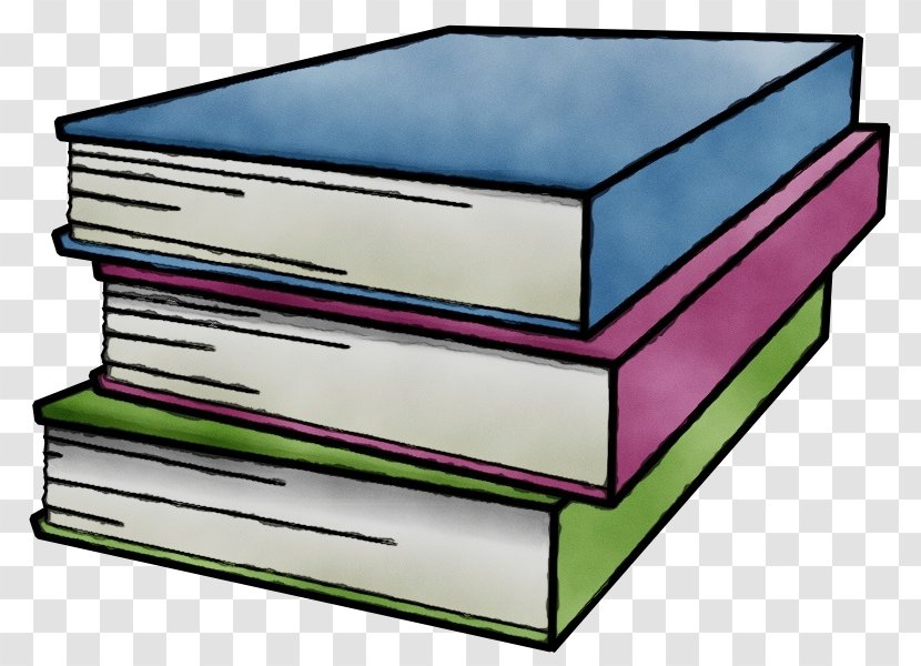Book Watercolor - Rectangle - Desk Organizer Futon Pad Transparent PNG