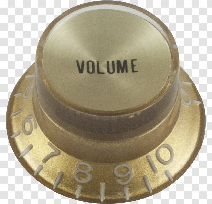Top Hat Cap Fender Stratocaster Gold - Tone Control Circuit - Guitar Volume Knob Transparent PNG